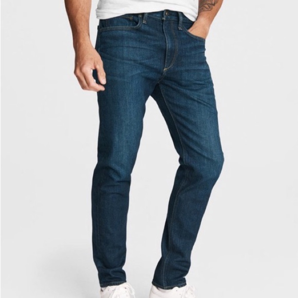 Men’s rag and bone jeans, classic blue denim slim fit, 30W
